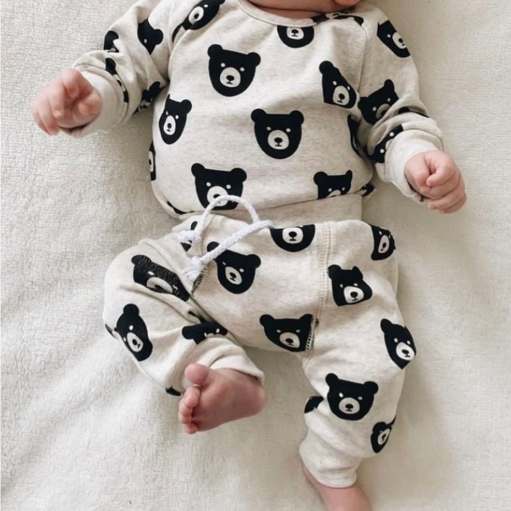 Oatmeal Bear Lounge Set 0-3 months - Little One Shop